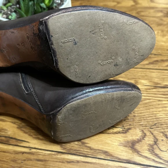 Coach Calf Leather Ankle Boots w/ Buckle Detail Size 10 B - Picture 8 of 10